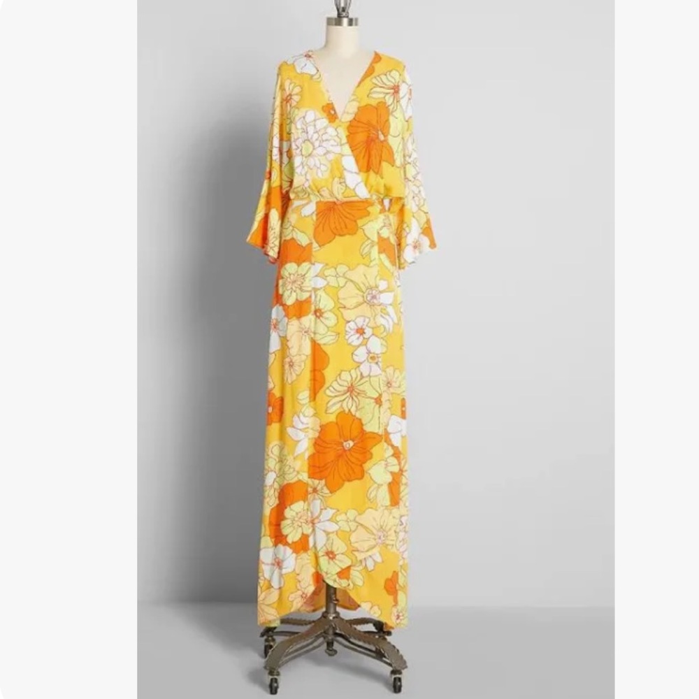ModCloth “Living that resort life” maxi wrap dress